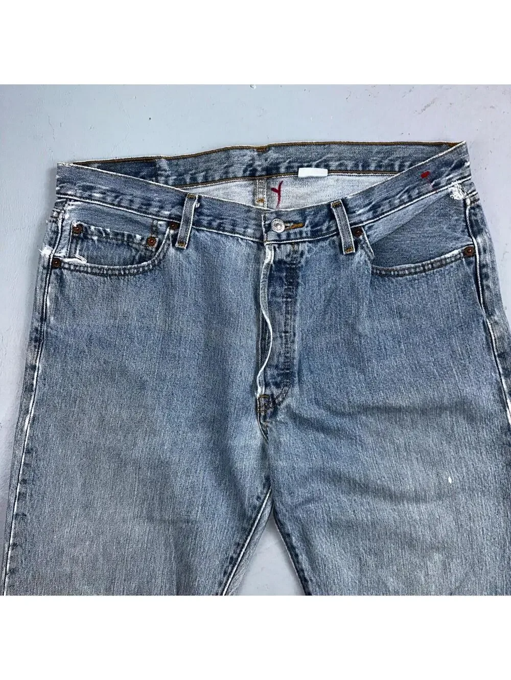 Levis 501 Vintage Y2K XX Straight Leg Jeans Blue Light Wash 36x34 Act 35x32